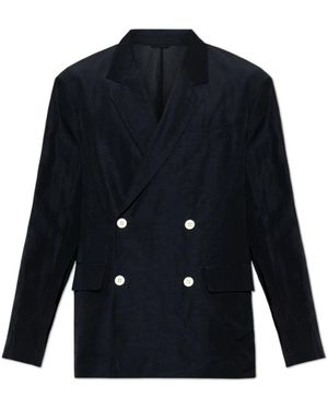 Emporio Armani Double-Breasted Blazer - Blauw