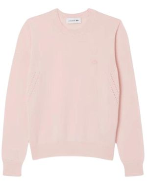 Lacoste Round-Neck Knitwear - Rose