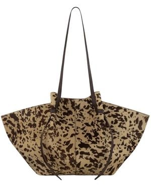 Yuzefi Tassen ,Bruin ,Leer Large Mochi Tote
