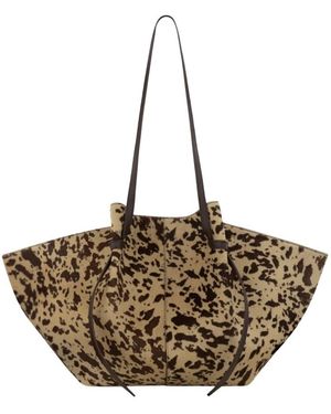 Yuzefi Tassen ,Bruin ,Leer Large Mochi Tote