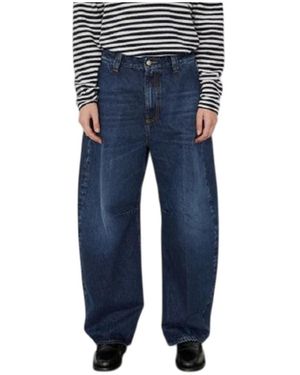 People Jeans ,Blauw ,Katoen Europa 3495 Wijde Jeans