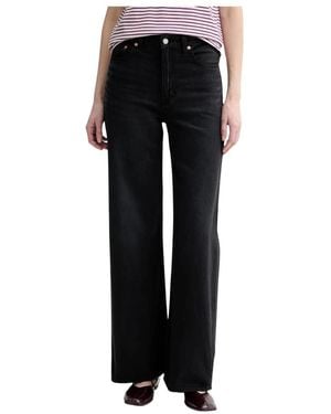 Levi's Jeans ,Zwart ,Denim Ribcage Wide Leg Jeans