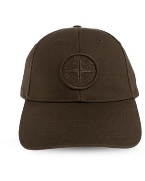 Stone Island Baseball Cap Mit Kompass-Stickerei - Grün