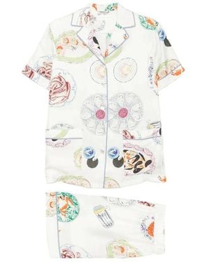 Olivia Von Halle Nachtkleding ,Veelkleurig ,Pyjamas - Wit