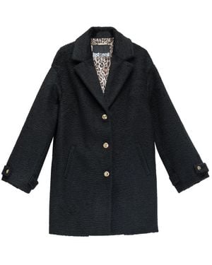 Just Cavalli Single-Breasted Coats - Azul