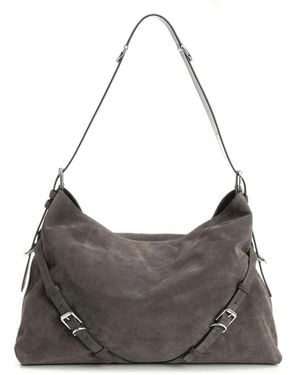 Givenchy Voyou Large Schultertasche Aus Wildleder - Grau