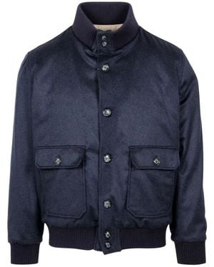 Barba Napoli Bomber Jackets - Azul