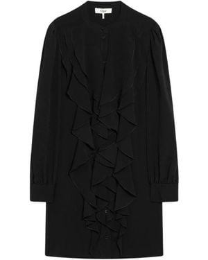 Chloé Kleedjes ,Zwart ,Blouse Met Ruches