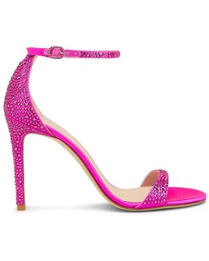 Stuart Weitzman Nudist Shine 100 Sandal - Pink