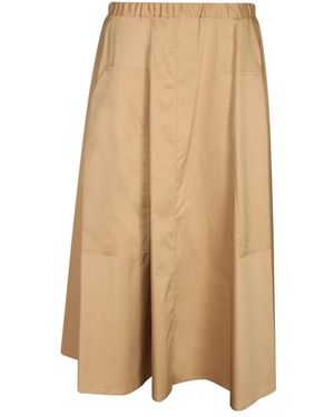 Blanca Vita Midi Skirts - Natural