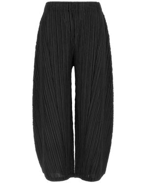 Issey Miyake Straight Trousers - Zwart