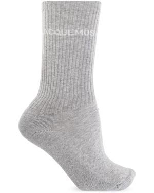 Jacquemus Les Chaussettes Logo Socks - Grijs