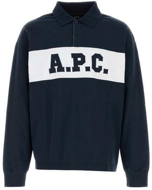 A.P.C. Polo Shirts - Blue