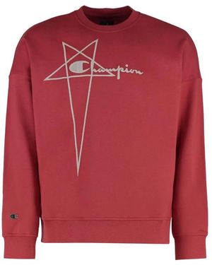 Rick Owens Crewneck Sweatshirt - Rood