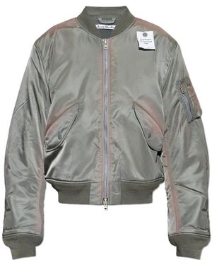 Acne Studios Jassen ,Groen ,Wol Washed Bomber Jacket - Grijs