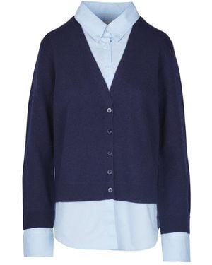 Semicouture Truien & Vesten ,Blauw ,Wol Cardigan Isabella