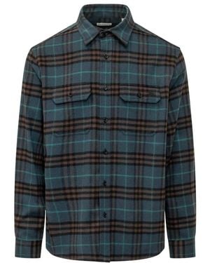 Burberry Overhemden ,Blauw ,Gekreepte Blouse Met Lange Mouwen