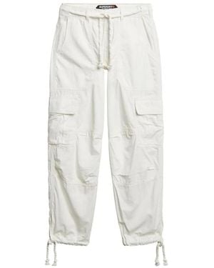 Superdry Leichte Strand-Cargohose - Weiß