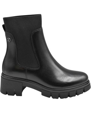 Janet & Janet Schoenen ,Zwart ,Leer Chelsea Boots