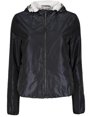 Moorer Jassen ,Blauw ,Techno Stof Jas - Zwart