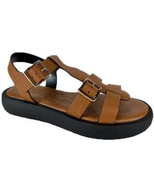 Wonders Flat Sandals - Marron