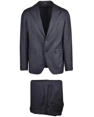 Tagliatore Kostuums ,Grijs ,Wol Abito Stondato - Blauw