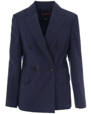 Max Mara Jassen ,Blauw ,Wol Blazers