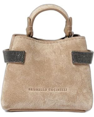 Brunello Cucinelli Borsa Micro Essence - Natur