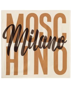 Moschino Kwadratowy Jedwabny Szal - Braun
