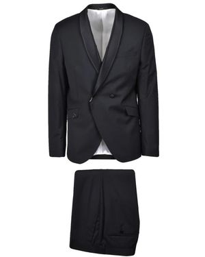 Paoloni Doppiopetto Anzug - Schwarz