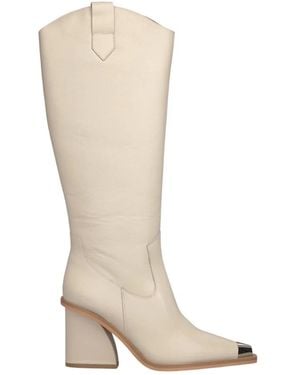 Alma En Pena. Cowboy & Biker Boots - Natural