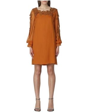 Alberta Ferretti Short Dresses - Marrone