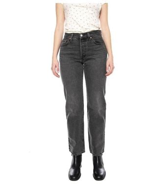 Levi's Jeans ,Zwart ,Katoen 501 '90S Work Yourself Selvedge - Grijs