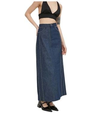 Gestuz Rockiegz Studded Maxi Skirt - Blau