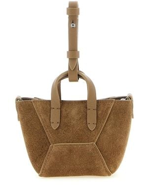 Brunello Cucinelli Tassen ,Bruin ,Leer Bc Duo Micro Bag