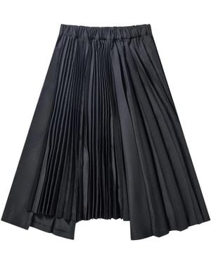 Comme des Garçons Rokken ,Zwart ,Polyester Plissé Rok - Blauw