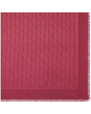 Fendi Accessoires ,Rood ,Wol Ff Sjaal