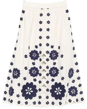 Sea Midi Skirts - Blauw