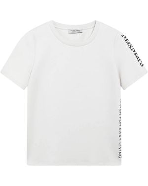 Max Mara Tops ,Katoen Nancy T-Shirt - Wit