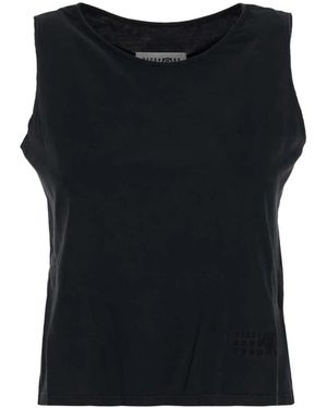 MM6 by Maison Margiela Sleeveless Tops - Black