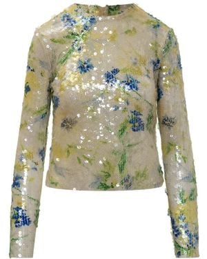 MSGM Round-Neck Knitwear - Verde