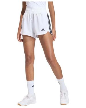 adidas Pacer Workout Woven High Rise Shorts - Wit