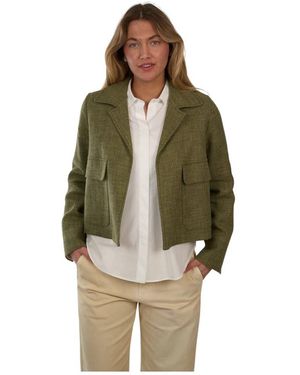 ODEEH Jassen ,Groen ,Katoen Short Boxy Blazer