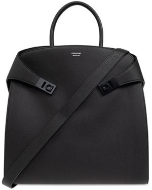 Ferragamo Tassen ,Zwart ,Leer Hug Shopper Bag