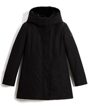 Woolrich Jassen ,Zwart ,Katoen Boulder Faux Fur Parka