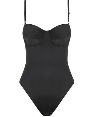 Norma Kamali Tops ,Zwart ,Nylon Bodysuit
