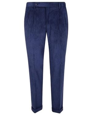 Barba Napoli Slim-Fit Trousers - Blue