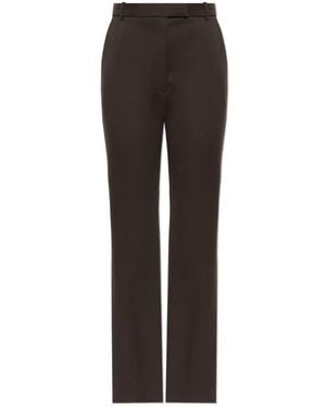 McQueen Broeken ,Bruin ,Wol Wool Pleated Broeken