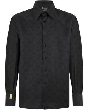 Billionaire Overhemden ,Zwart ,Silk Cut Shirt All-Over Crest