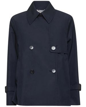 Weekend by Maxmara Double-Breasted Coats - Blue